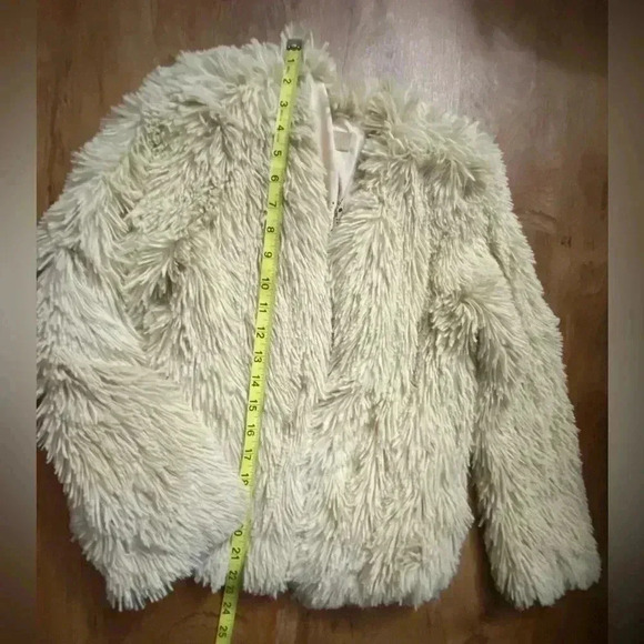 MOTHER Madre Mere Mutter Madre boxy faux fur jacket US XS cream - Picture 3 of 9